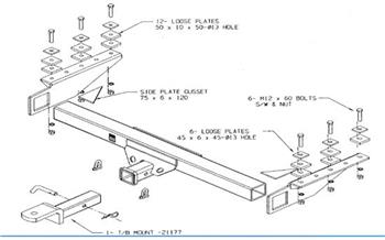 R1200 2800kg Light Truck Multifit Towbar